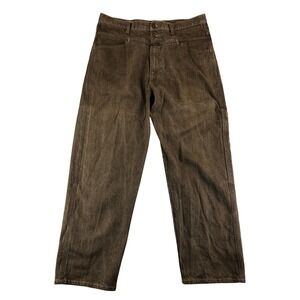 VTG Y2K Marithe Francois Girbaud Jeans Mens 38x30 Brand X Authentic Baggy Brown